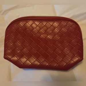 Lancome Red Woven Pouch